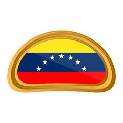 Isolated flag of Venezuela on premium label. Vector illustration design