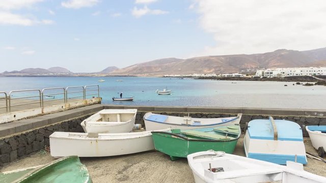 "4K Hyperlapse Of Seafront In Lanzarote Punta Mujeres Hl"