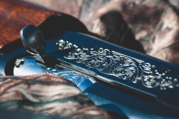 beautifully engraved shotgun