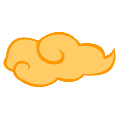 中国風な雲のイラスト　シンプル　くも　筋斗雲
