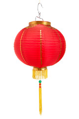 Red chinese lantern isolated on white © runrun2
