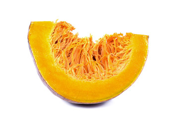 Pumpkin slice isolated on white background