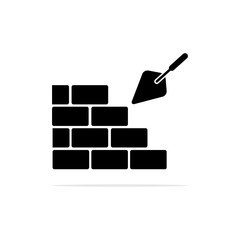 Cement Plaster Construction icon. Vector concept illustration for design.