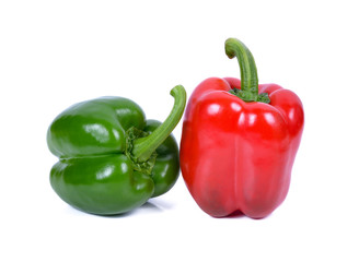 Obraz na płótnie Canvas Fresh peppers isolated on white background