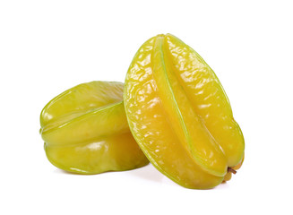 Star fruit - carambola isolated on white background