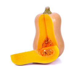 Butternut squash isolated on white background