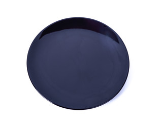 Black ceramic crockery on a white background
