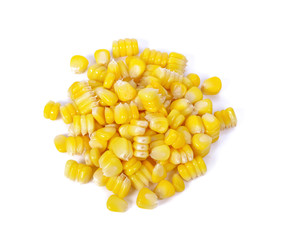 corn seeds isolated on white background