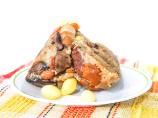 Chinese steamed dumpling or Zongzi