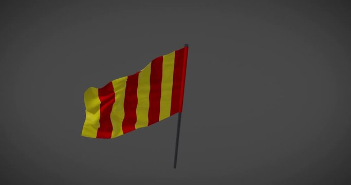 Racing flags - Red and yellow striped flag looping animation with alpha mask