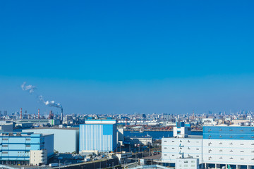 (神奈川県ｰ都市風景)川崎の工業地帯風景１