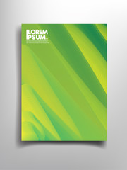 Brochure template design with diagonal shape abstract design