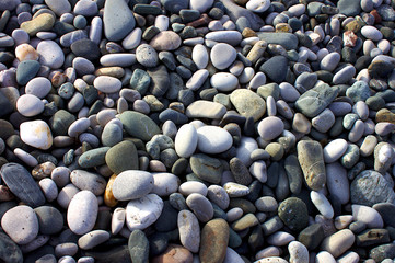 Sea pebbles closeup