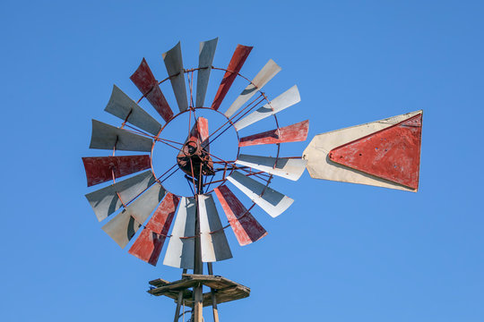 Old Texas Windmill - Antique Farming Equipment