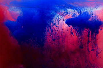 Abstract color drop in the water