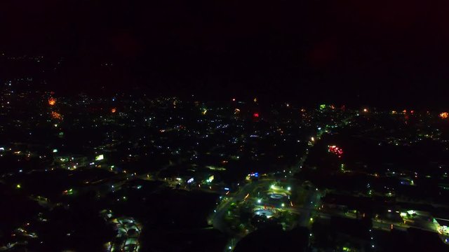 Fuegos Artificiales A&ntilde;o Nuevo desde el Aire 
