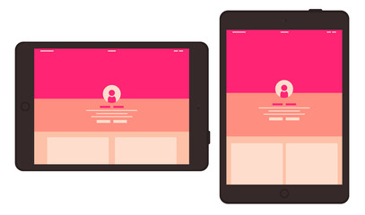 Tablet vector flat style