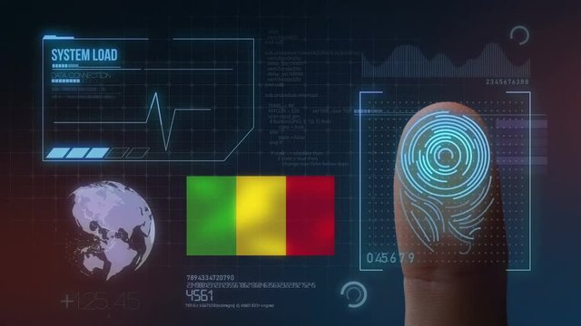 Finger Print Biometric Scanning Identification System. Mali Nationality