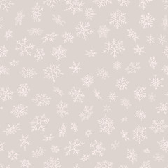 Merry Christmas and Happy New Year seamless snowflakes pattern. Perfect for wrapping paper or textile. EPS 10