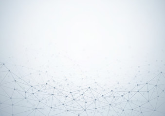 Abstract technology background with connecting dots and lines. Data and technology concept, network connection