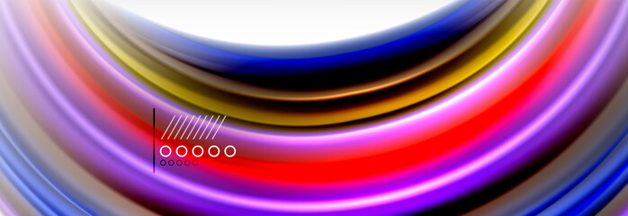 Fluid liquid colors abstract background, colorful geometric background - fluid shapes composition