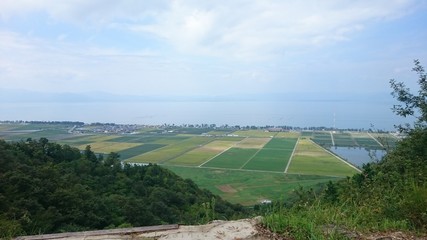 見下ろす琵琶湖