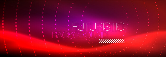 Fototapeta premium Vector neon red dotted abstract background