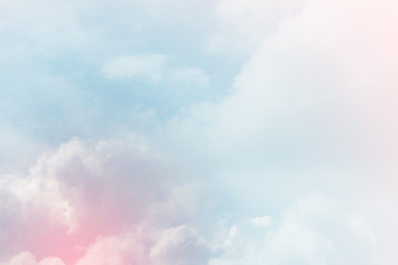 Sun and cloud background with a pastel colored 

