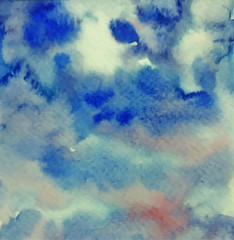 Fototapeta na wymiar watercolor vector sky clouds