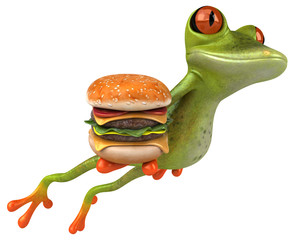 Fun frog - 3D Illustration