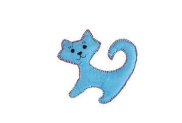 rag toy blue cat