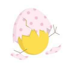 Easter color chick icon on white background for graphic and web design, Modern simple vector sign. Internet concept. Trendy symbol for website design web button or mobile app