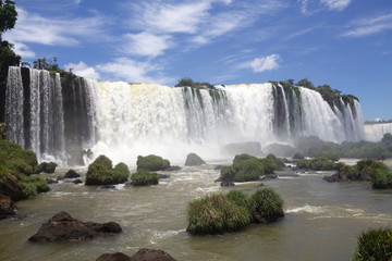 View of a section of the Iguazu Falls, from the Brazil side