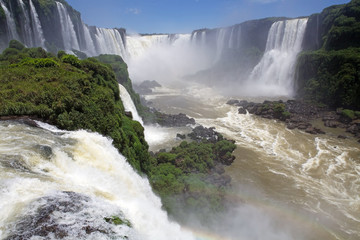 View of a section of the Iguazu Falls, from the Brazil side