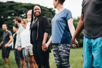 Fotobehang Happy diverse people enjoying in the park © Rawpixel.com
