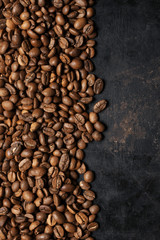 Roasted coffee beans background