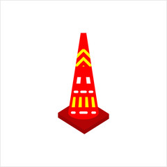 Cone Construction Barrier Icon, Traffic Cone