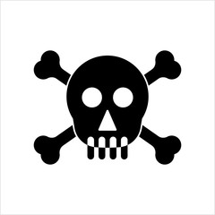 Skull And Crossbones Icon, Skull, Cross Bones