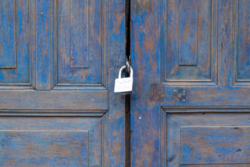 old door with lock