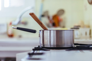 Cooking jam in the kitchen