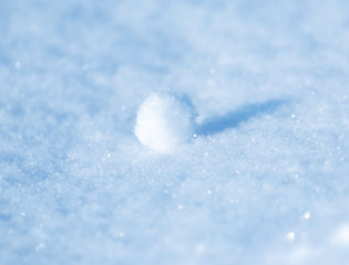 clumps of snow on snowflakes