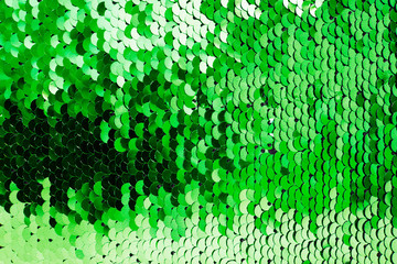 Fototapeta premium Green sequins background