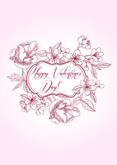Valentine printables poster flowers