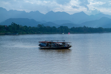 Fototapeta premium boat on the Mekong River