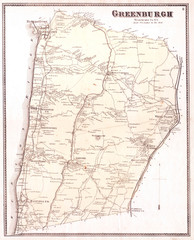1867, Beers Map of Westchester, White Plains, Scarsdale, Hastings, New York