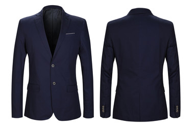 Front and back dark blue suit without model