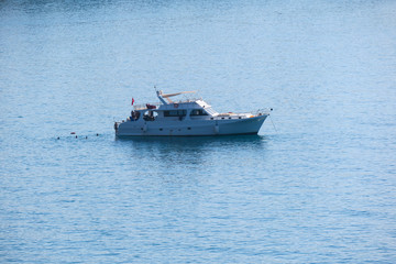 Fototapeta premium Motor boat in the sea