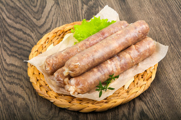 Natural sausages for grill