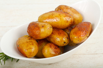 Young baked potato