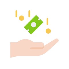 Money insurance vector, insurance related flat style icon